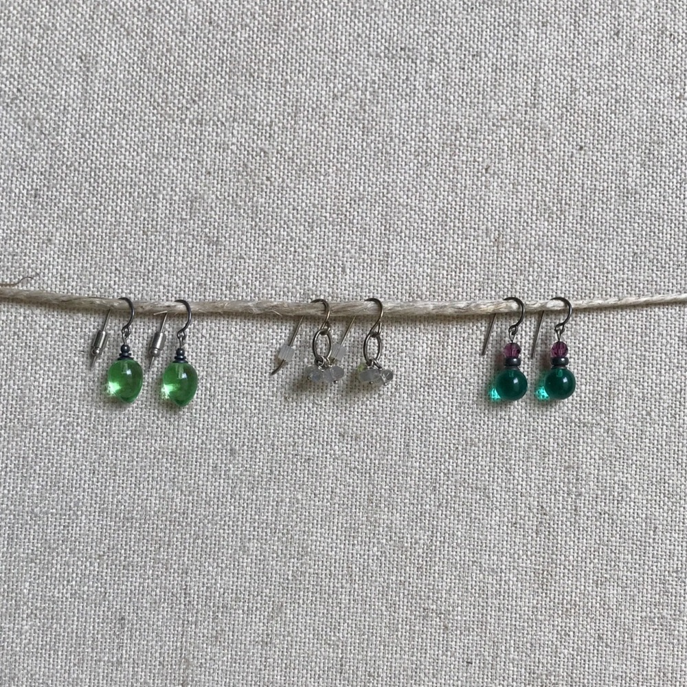 Set of Three Pairs of Earrings